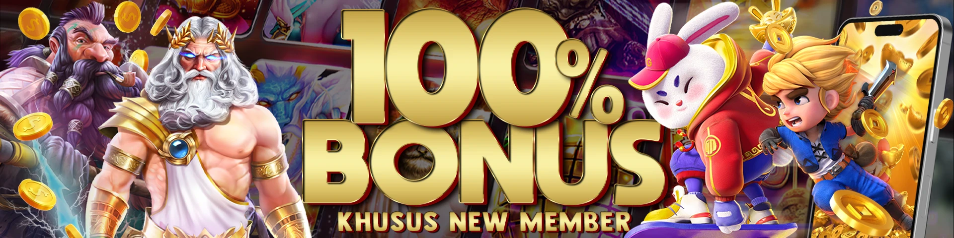 Bonus 100% Khusus New Member Slot Online