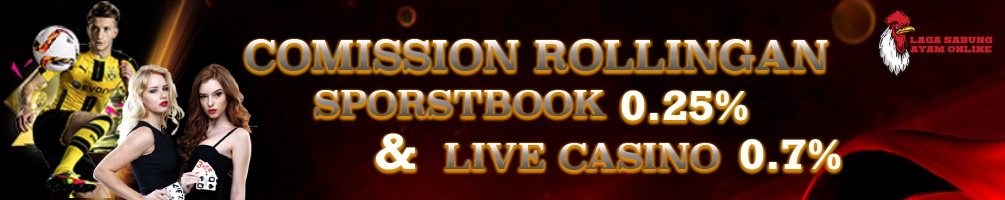 Commission Rollingan Sportsbook 0,25% & Live Casino 0,7%